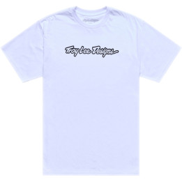 T-Shirt TROY LEE DESIGNS Signature - blanc/noir