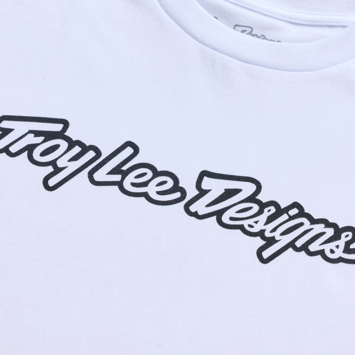 T-Shirt TROY LEE DESIGNS Signature - blanc/noir