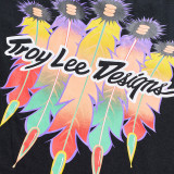 T-Shirt TROY LEE DESIGNS Feather - noir