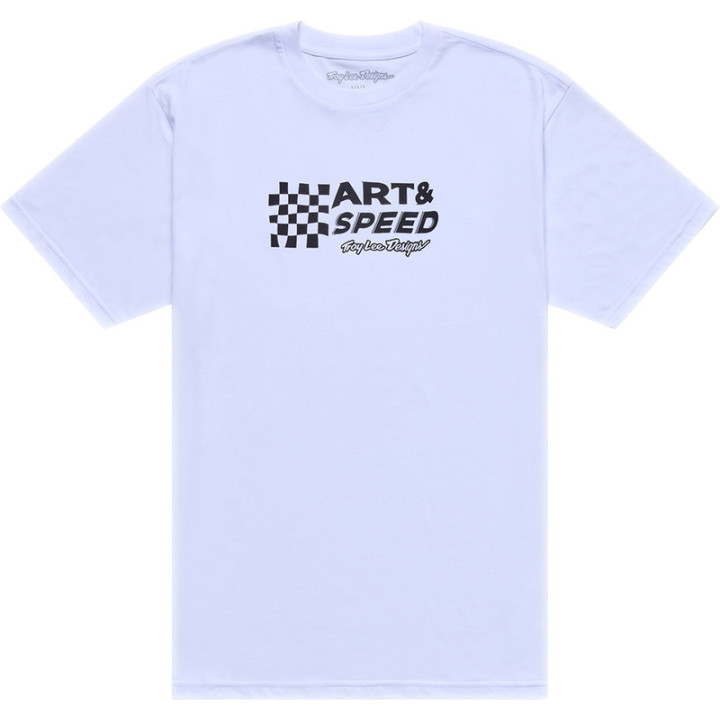 T-Shirt TROY LEE DESIGNS Finish Line - blanc