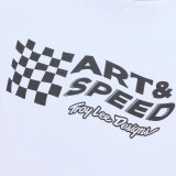 T-Shirt TROY LEE DESIGNS Finish Line - blanc