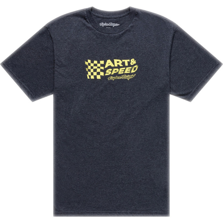 T-Shirt TROY LEE DESIGNS Finish Line - Black Heather