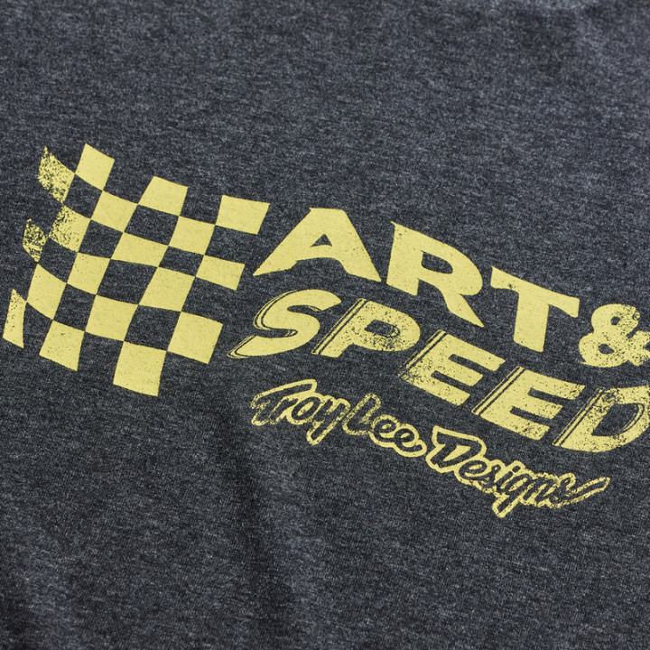 T-Shirt TROY LEE DESIGNS Finish Line - Black Heather