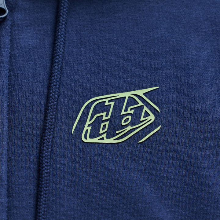 Hoodie TROY LEE DESIGNS Zip Up Badge - Navy/Sage