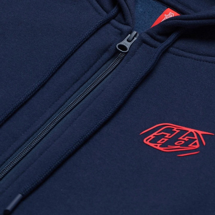 Hoodie TROY LEE DESIGNS Zip Up Branded - Navy