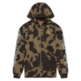 Hoodie TROY LEE DESIGNS Zip Up Branded - Olive Camo