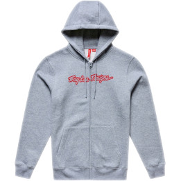 Hoodie TROY LEE DESIGNS Zip Up Signature - Gray/Heather/Red