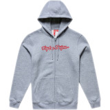 Hoodie TROY LEE DESIGNS Zip Up Signature - Gray/Heather/Red