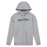 Hoodie TROY LEE DESIGNS Zip Up Signature - Gray Heather