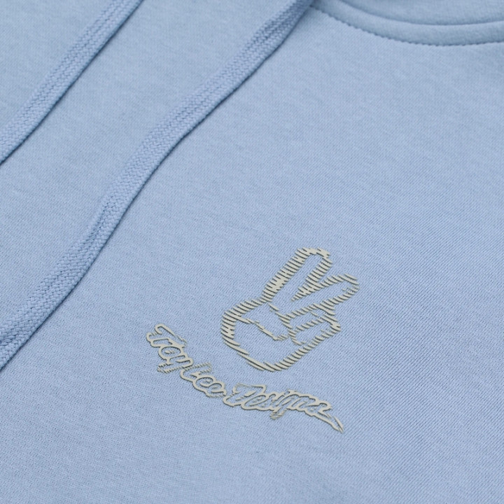 Hoodie femme TROY LEE DESIGNS Peace Out - bleu fumé