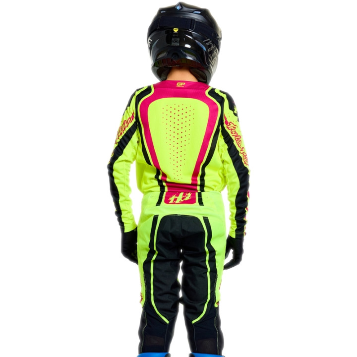Pantalon enfant TROY LEE DESIGNS GP Pro - Roller jaune fluo/fuschia