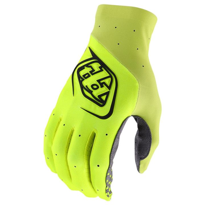 Gants TROY LEE DESIGNS SE Ultra - Solid jaune fluo/gris