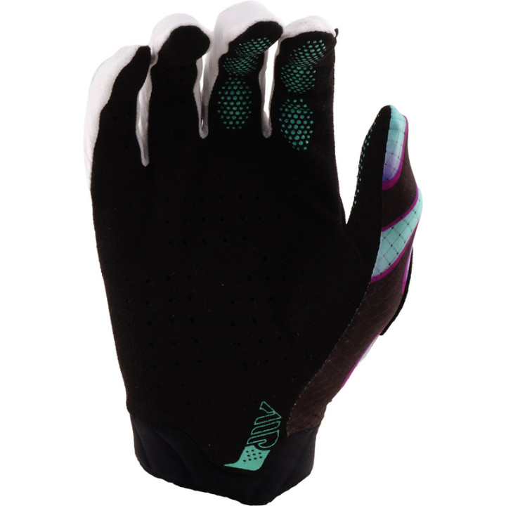 Gants TROY LEE DESIGNS Air - Overspray noir/Real Teal