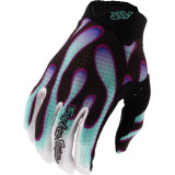 Gants TROY LEE DESIGNS Air - Overspray noir/Real Teal