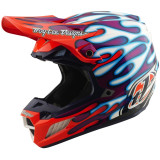 Casque TROY LEE DESIGNS SE5 Composite Mips - Overspray violet/blanc