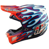 Casque TROY LEE DESIGNS SE5 Composite Mips - Overspray violet/blanc