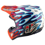 Casque TROY LEE DESIGNS SE5 Composite Mips - Overspray violet/blanc