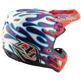 Casque TROY LEE DESIGNS SE5 Composite Mips - Overspray violet/blanc