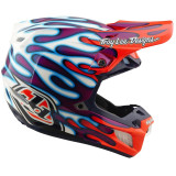 Casque TROY LEE DESIGNS SE5 Composite Mips - Overspray violet/blanc