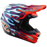 Casque TROY LEE DESIGNS SE5 Composite Mips - Overspray violet/blanc