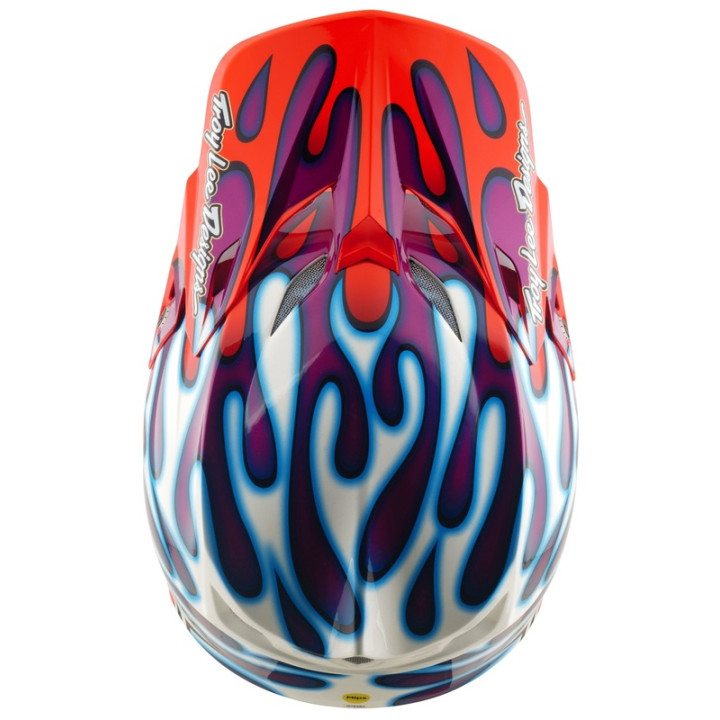 Casque TROY LEE DESIGNS SE5 Composite Mips - Overspray violet/blanc