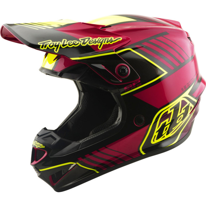 Casque enfant TROY LEE DESIGNS GP Pro Mips - Segment Fuchsia