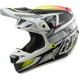 Casque TROY LEE DESIGNS SE5 Carbon Mips - Lined Up blanc