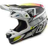 Casque TROY LEE DESIGNS SE5 Carbon Mips - Lined Up blanc