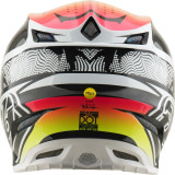 Casque TROY LEE DESIGNS SE5 Carbon Mips - Lined Up blanc