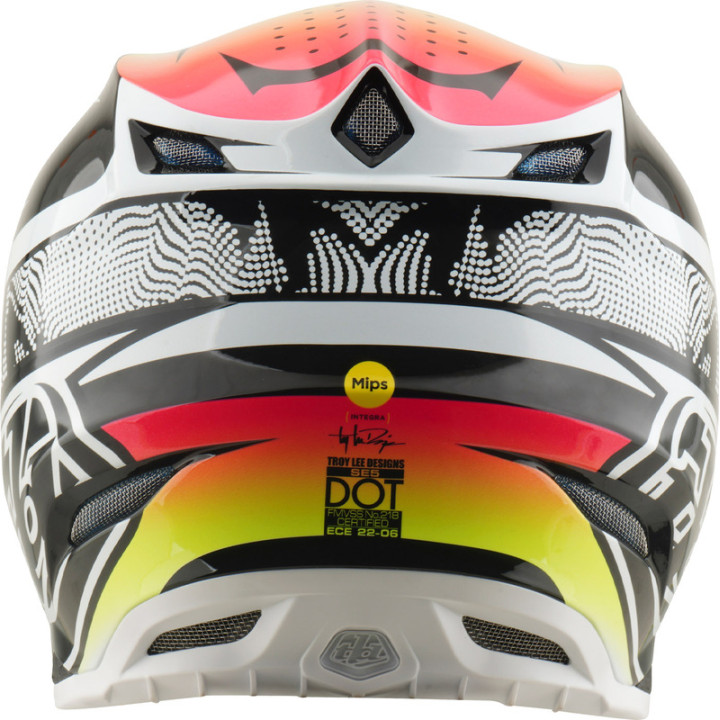 Casque TROY LEE DESIGNS SE5 Carbon Mips - Lined Up blanc