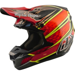 Casque TROY LEE DESIGNS SE5 Carbon Mips - Wings rouge