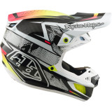 Casque TROY LEE DESIGNS SE5 Carbon Mips - Lined Up blanc