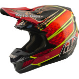 Casque TROY LEE DESIGNS SE5 Carbon Mips - Wings rouge