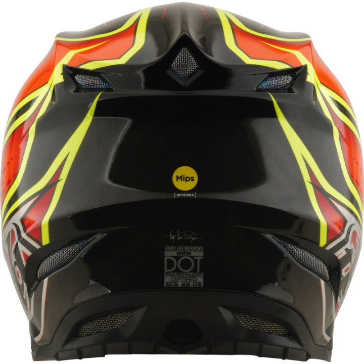 Casque TROY LEE DESIGNS SE5 Carbon Mips - Wings rouge