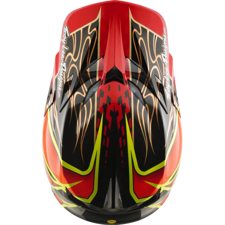 Casque TROY LEE DESIGNS SE5 Carbon Mips - Wings rouge