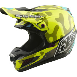 Casque TROY LEE DESIGNS SE5 Composite Mips - Myth jaune fluo