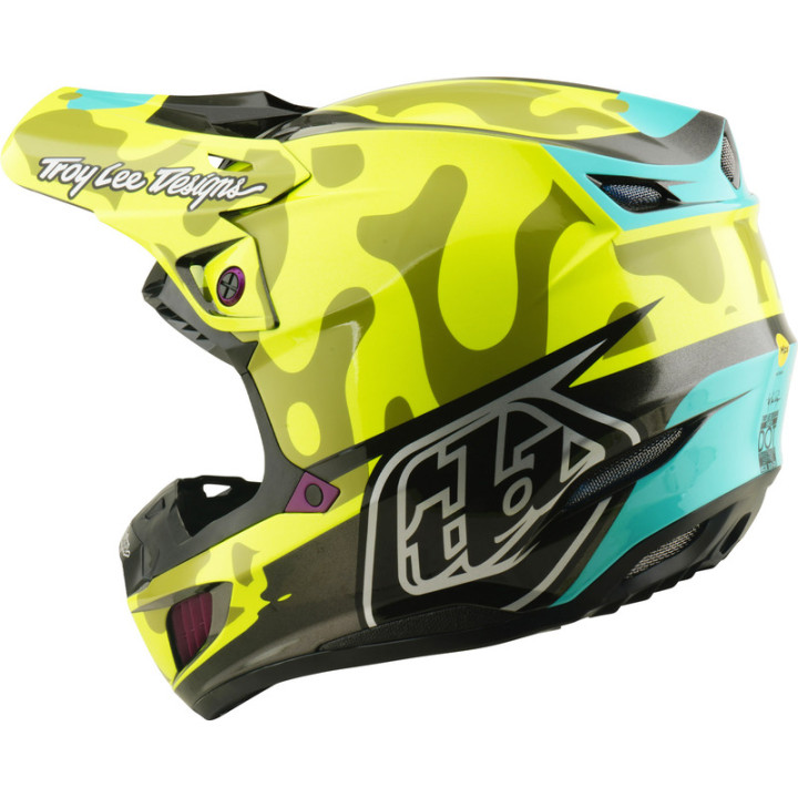 Casque TROY LEE DESIGNS SE5 Composite Mips - Myth jaune fluo