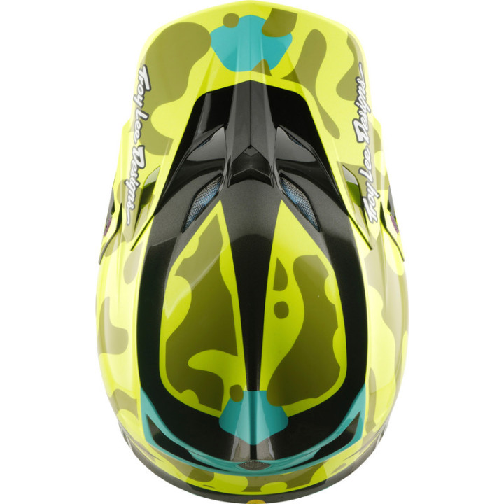 Casque TROY LEE DESIGNS SE5 Composite Mips - Myth jaune fluo