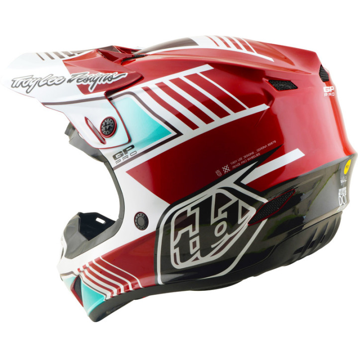 Casque TROY LEE DESIGNS GP Pro Mips - Segment rouge/blanc