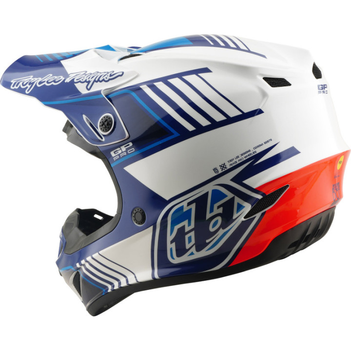 Casque TROY LEE DESIGNS GP Pro Mips - Segment bleu/blanc