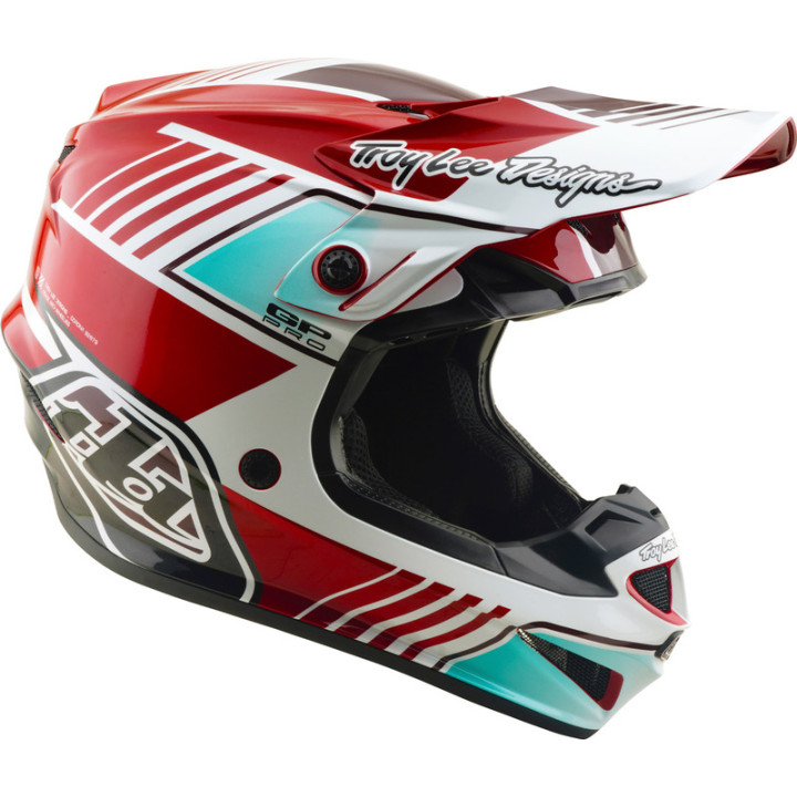 Casque TROY LEE DESIGNS GP Pro Mips - Segment rouge/blanc