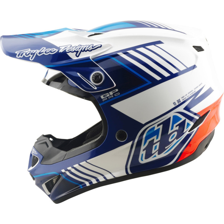Casque TROY LEE DESIGNS GP Pro Mips - Segment bleu/blanc