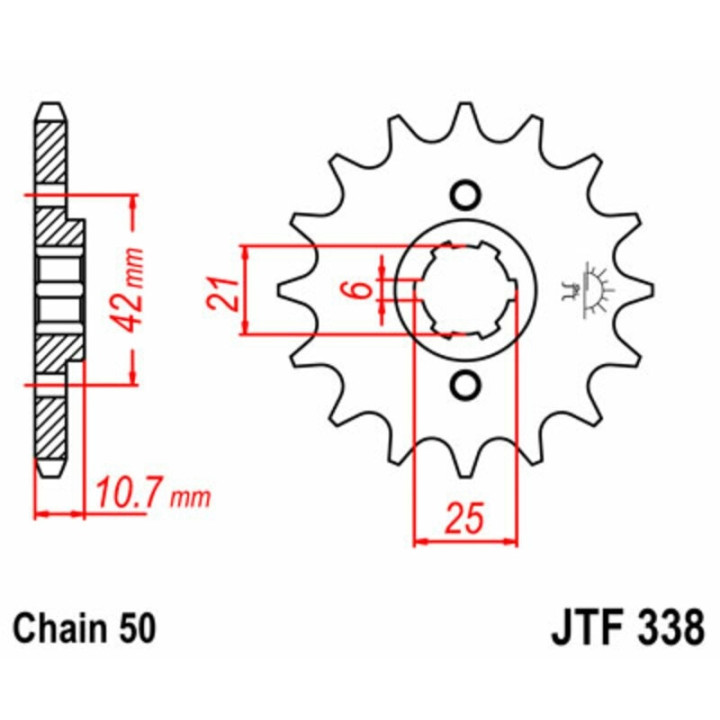 Kit chaîne EK/JT 530SRX2 16/40 - couronne standard