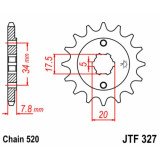 Kit chaîne EK/JT 520M3 13/47 - couronne ultra-light