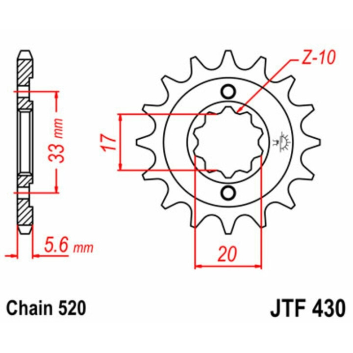Kit chaîne EK/JT 520MRD7 13/48 - couronne anti-boue