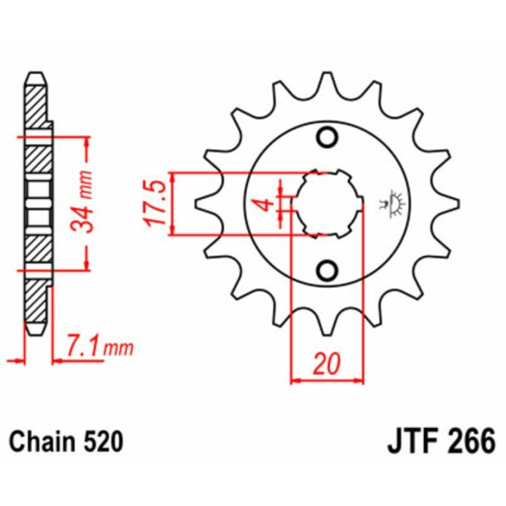 Kit chaîne EK/JT 520MRD7 13/50 - couronne anti-boue