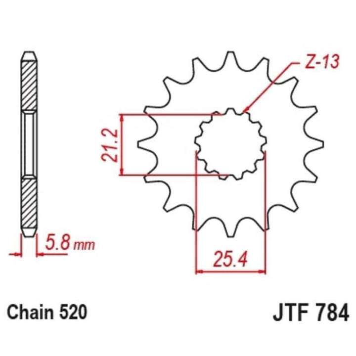 Kit chaîne EK/JT 520 MVXZ2 - 15/48-114 - Couronne acier anti-boue