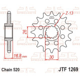 Kit chaîne EK/JT 520ZVX3 16/41 - couronne ultra-light