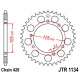 Kit chaîne EK/JT 428ZVX 15/48 - couronne standard