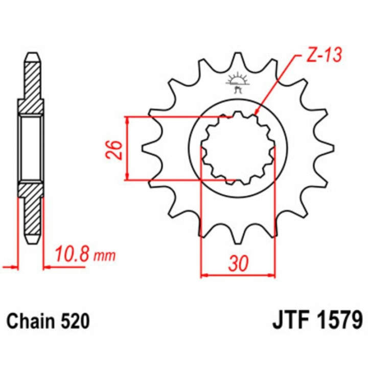 Kit chaîne EK/JT 520ZVX3 16/43 - couronne standard